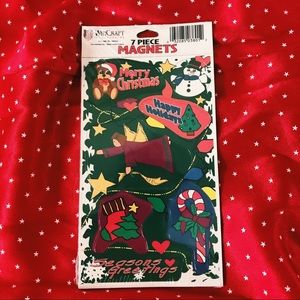 Vintage | 80s Christmas Refrigerator Magnets